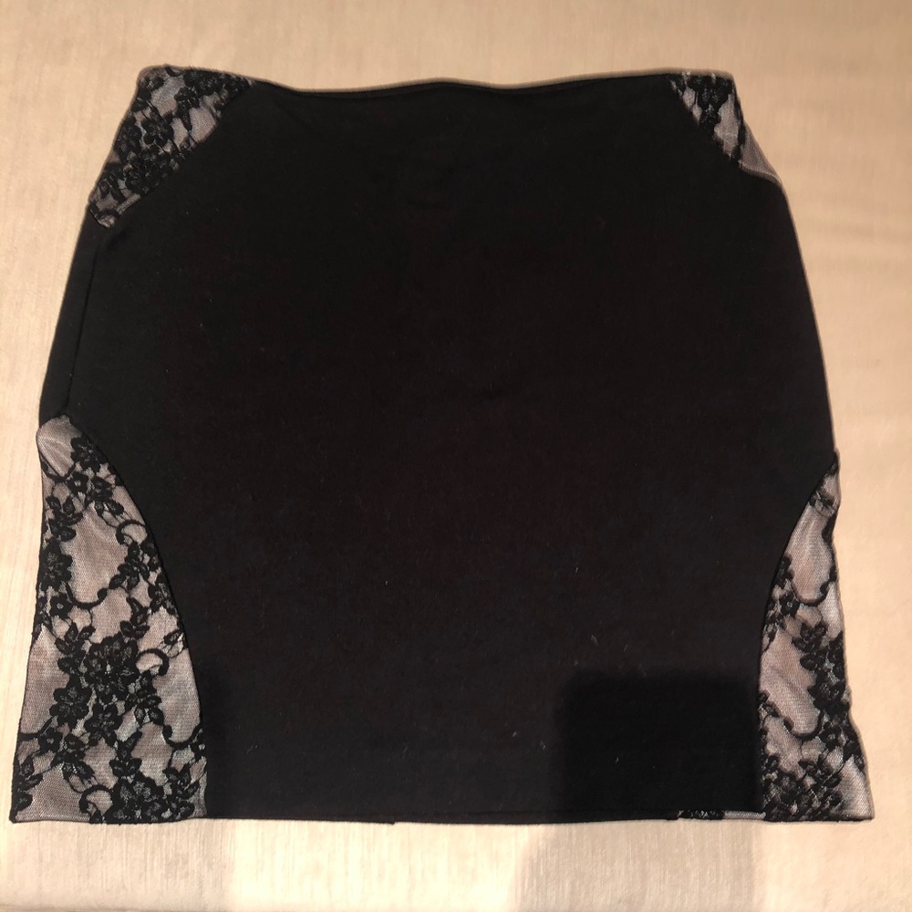 EXPRESS Black Lace Mini Skirt